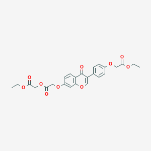 molecular formula C25H24O10 B305108 ethyl(4-{7-[2-(2-ethoxy-2-oxoethoxy)-2-oxoethoxy]-4-oxo-4H-chromen-3-yl}phenoxy)acetate 