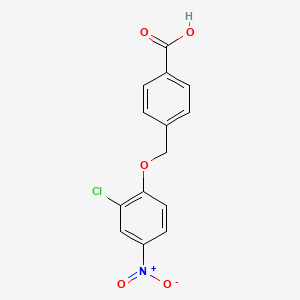 molecular formula C14H10ClNO5 B3051081 4-[(2-氯-4-硝基苯氧基)甲基]苯甲酸 CAS No. 30880-70-7