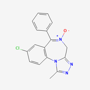 molecular formula C17H13ClN4O B3051087 8-Chloro-1-methyl-6-phenyl-4H-5lambda(5)-(1,2,4)triazolo(4,3-a)(1,4)benzodiazepin-5-ol CAS No. 30896-65-2