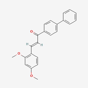 molecular formula C23H20O3 B3051089 (E)-1-(4-Biphenylyl)-3-(2,4-dimethoxyphenyl)-2-propene-1-one CAS No. 30925-64-5