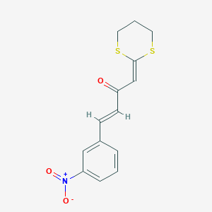 molecular formula C14H13NO3S2 B305109 1-(1,3-Dithian-2-ylidene)-4-{3-nitrophenyl}-3-buten-2-one 