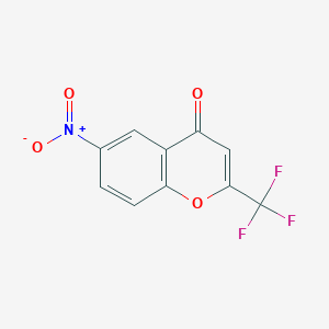 molecular formula C10H4F3NO4 B3051090 6-Nitro-2-(trifluoromethyl)-4H-chromen-4-one CAS No. 309286-94-0