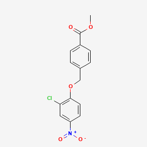 molecular formula C15H12ClNO5 B3051094 Methyl 4-[(2-chloro-4-nitrophenoxy)methyl]benzoate CAS No. 30937-85-0