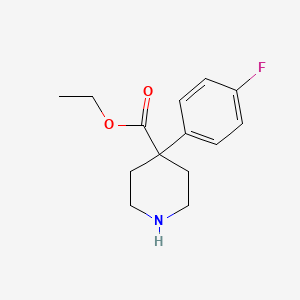 molecular formula C14H18FNO2 B3051103 4-(4-Fluorophenyl)-4-piperidinecarboxylic acid ethyl ester CAS No. 310394-33-3