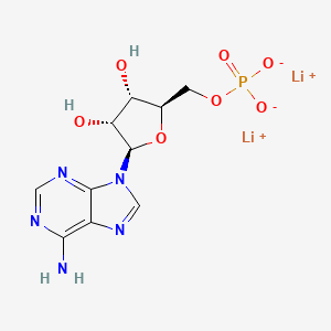 molecular formula C10H14N5O7P B3051106 5'-腺苷酸，二锂盐（8CI，9CI） CAS No. 31077-38-0