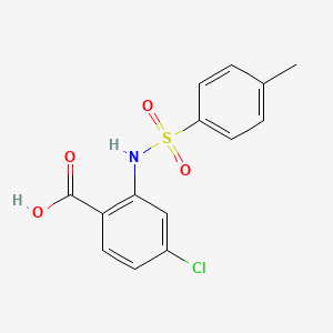 molecular formula C14H12ClNO4S B3051107 4-氯-2-[(4-甲基苯基)磺酰氨基]苯甲酸 CAS No. 31100-24-0