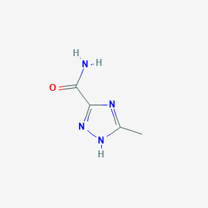 molecular formula C4H6N4O B3051108 3-methyl-1H-1,2,4-triazole-5-carboxamide CAS No. 31100-32-0