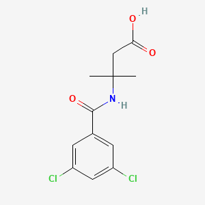 molecular formula C12H13Cl2NO3 B3051112 3-[(3,5-Dichlorobenzoyl)amino]-3-methylbutanoic acid CAS No. 31110-40-4