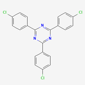 molecular formula C21H12Cl3N3 B3051115 2,4,6-三(4-氯苯基)-1,3,5-三嗪 CAS No. 3114-54-3