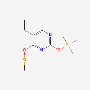 molecular formula C12H24N2O2Si2 B3051117 Pyrimidine, 5-ethyl-2,4-bis[(trimethylsilyl)oxy]- CAS No. 31167-05-2