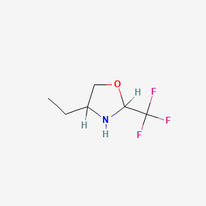 molecular formula C6H10F3NO B3051120 4-Ethyl-2-trifluoromethyloxazolidine CAS No. 31185-55-4