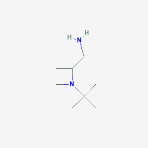 molecular formula C8H18N2 B3051136 1-(1-Tert-butylazetidin-2-yl)methanamine CAS No. 31309-40-7