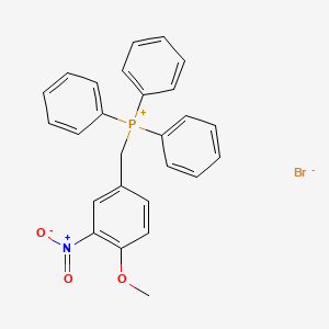 molecular formula C26H23BrNO3P B3051143 Phosphonium, [(4-methoxy-3-nitrophenyl)methyl]triphenyl-, bromide CAS No. 313673-23-3