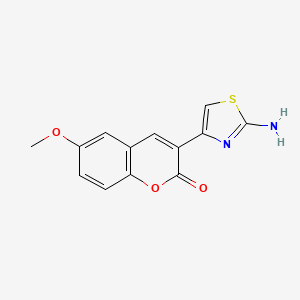 molecular formula C13H10N2O3S B3051146 2H-1-Benzopyran-2-one, 3-(2-amino-4-thiazolyl)-6-methoxy- CAS No. 313954-60-8