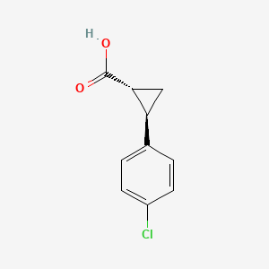molecular formula C10H9ClO2 B3051156 (1R,2R)-2-(4-氯苯基)环丙烷羧酸 CAS No. 31501-86-7