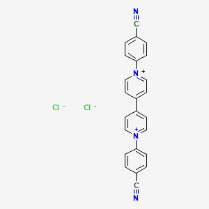 molecular formula C24H16Cl2N4 B3051159 1,1'-双(4-氰基苯基)-4,4'-联吡啶-1-鎓二氯化物 CAS No. 31515-20-5
