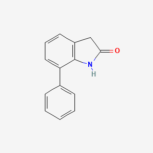 molecular formula C14H11NO B3051171 7-phenyl-2,3-dihydro-1H-indol-2-one CAS No. 31676-48-9