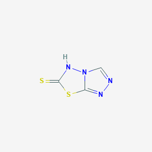 molecular formula C3H2N4S2 B3051175 1,2,4-Triazolo[3,4-b][1,3,4]thiadiazole-6(5H)-thione CAS No. 3173-10-2