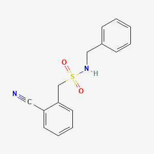molecular formula C15H14N2O2S B3051186 N-benzyl-1-(2-cyanophenyl)methanesulfonamide CAS No. 31846-44-3