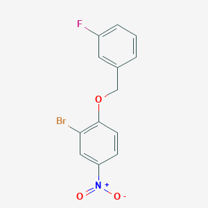 molecular formula C13H9BrFNO3 B3051203 2-溴-1-(3-氟苄氧基)-4-硝基苯 CAS No. 320337-13-1