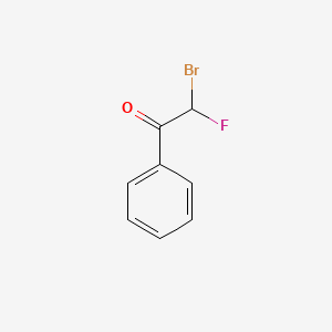molecular formula C8H6BrFO B3051213 2-Bromo-2-fluoro-1-phenylethan-1-one CAS No. 321-75-5
