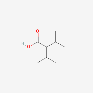 molecular formula C8H16O2 B3051217 Butanoic acid, 3-methyl-2-(1-methylethyl)- CAS No. 32118-53-9