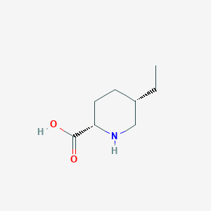 molecular formula C8H15NO2 B3051232 2-Piperidinecarboxylicacid, 5-ethyl-, (2S,5S)- CAS No. 322471-94-3