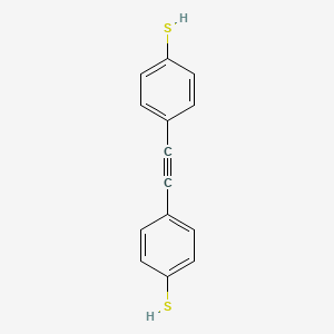 molecular formula C14H10S2 B3051238 4,4'-(乙炔-1,2-二基)二(苯-1-硫醇) CAS No. 322639-14-5