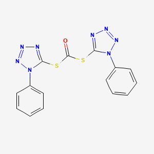 molecular formula C15H10N8OS2 B3051239 S,S-Bis(1-phenyl-1H-tetrazol-5-yl) dithiocarbonate CAS No. 32276-00-9