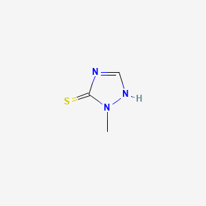 molecular formula C3H5N3S B3051250 3H-1,2,4-Triazole-3-thione, 1,2-dihydro-2-methyl- CAS No. 32362-75-7