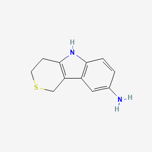 molecular formula C11H12N2S B3051262 1,3,4,5-Tetrahydrothiopyrano[4,3-b]indol-8-amine CAS No. 32451-51-7