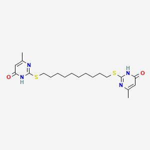 molecular formula C20H30N4O2S2 B3051280 2,2'-(Decane-1,10-diylbis(sulfanediyl))bis(6-methylpyrimidin-4-ol) CAS No. 325852-89-9