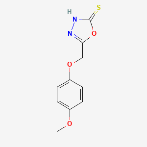 molecular formula C10H10N2O3S B3051283 5-[(4-Methoxyphenoxy)methyl]-1,3,4-oxadiazole-2-thiol CAS No. 326014-92-0