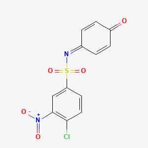 molecular formula C12H7ClN2O5S B3051292 4-chloro-3-nitro-N-(4-oxocyclohexa-2,5-dien-1-ylidene)benzenesulfonamide CAS No. 327060-12-8