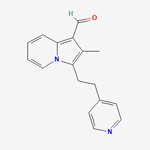 2-Methyl-3-[2-(pyridin-4-yl)ethyl]indolizine-1-carbaldehyde