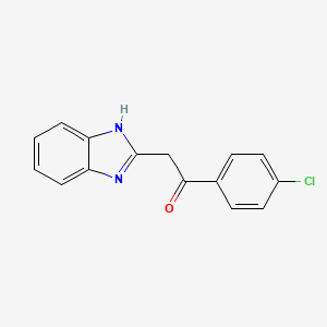 molecular formula C15H11ClN2O B3051294 2-(1H-1,3-benzodiazol-2-yl)-1-(4-chlorophenyl)ethan-1-one CAS No. 327091-71-4