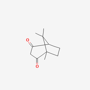 molecular formula C11H16O2 B3051302 1,8,8-三甲基双环[3.2.1]辛烷-2,4-二酮 CAS No. 3278-94-2