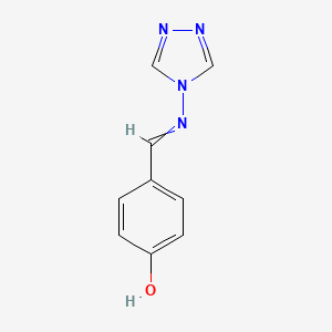 molecular formula C9H8N4O B3051304 4-(1,2,4-三唑-4-亚氨基甲基)苯酚 CAS No. 32787-78-3