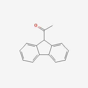 molecular formula C15H12O B3051328 1-(9H-fluoren-9-yl)ethan-1-one CAS No. 3300-10-5