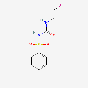 molecular formula C10H13FN2O3S B3051334 1-(2-Fluoroethyl)-3-(4-methylphenyl)sulfonylurea CAS No. 33021-91-9