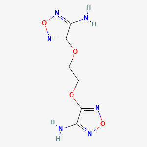 molecular formula C6H8N6O4 B3051335 乙烷，1,2-双[(4-氨基-3-呋喃甲基)氧基]- CAS No. 330593-17-4