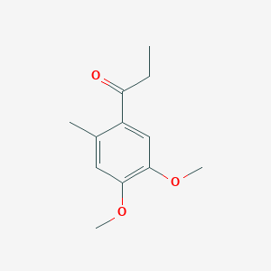 molecular formula C12H16O3 B3051338 1-(4,5-Dimethoxy-2-methylphenyl)propan-1-one CAS No. 3307-02-6