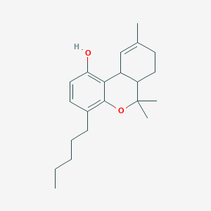 molecular formula C21H30O2 B3051340 6,6,9-Trimethyl-4-pentyl-6a,7,8,10a-tetrahydro-6h-benzo[c]chromen-1-ol CAS No. 33086-25-8