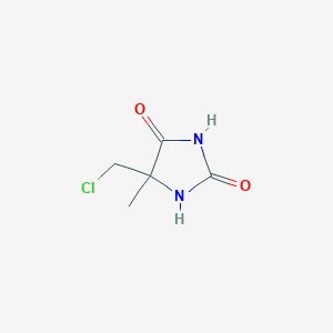 molecular formula C5H7ClN2O2 B3051346 5-(Chloromethyl)-5-methylimidazolidine-2,4-dione CAS No. 33109-56-7