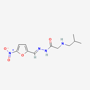 molecular formula C11H16N4O4 B3051363 Glycine, N-isobutyl-, 2-(5-nitrofurfurylidene)hydrazide CAS No. 33207-44-2