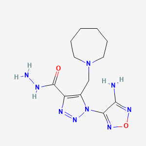 1-(4-amino-1,2,5-oxadiazol-3-yl)-5-(azepan-1-ylmethyl)-1H-1,2,3-triazole-4-carbohydrazide