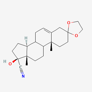 molecular formula C22H31NO3 B3051367 (17beta)-3,3-(Ethylenebis(oxy))-17-hydroxyandrost-5-ene-17-carbonitrile CAS No. 33261-95-9