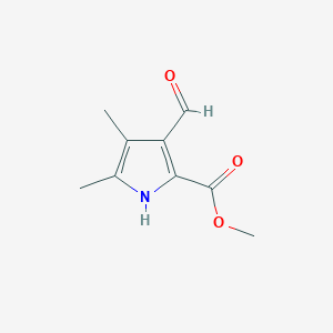 molecular formula C9H11NO3 B3051369 Methyl 3-formyl-4,5-dimethyl-1H-pyrrole-2-carboxylate CAS No. 33317-04-3