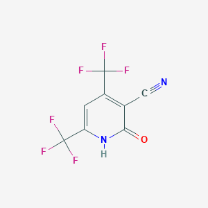 molecular formula C8H2F6N2O B3051374 2-Oxo-4,6-bis(trifluoromethyl)-1,2-dihydropyridine-3-carbonitrile CAS No. 3335-15-7