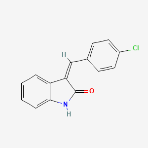 molecular formula C15H10ClNO B3051375 3-(4-氯亚苄基)吲哚啉-2-酮 CAS No. 3335-90-8